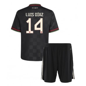 Lacne Dětský Futbalové dres Bayern Munich Luis Diaz #14 2025-26 Krátky Rukáv - Tretina (+ trenírky)